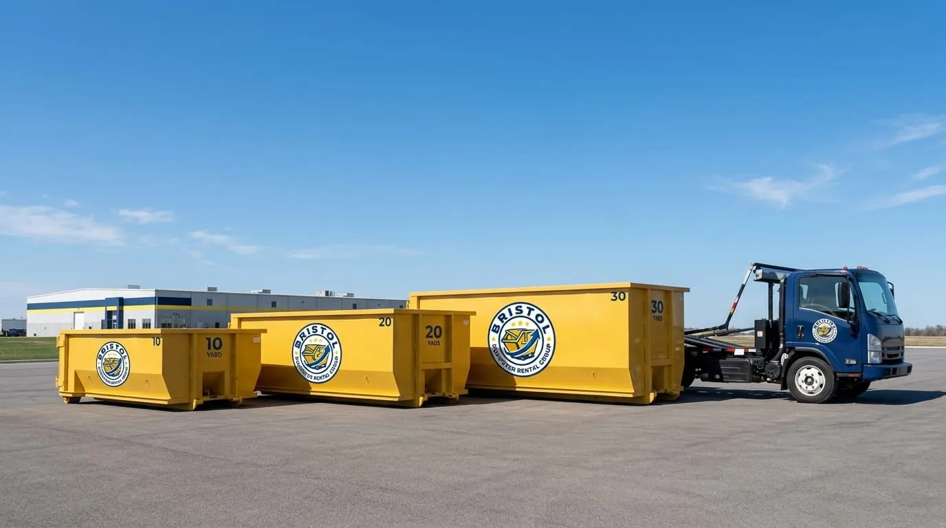 Roll-off dumpster delivered to a property in Canton, CT Roll-off dumpster delivered to a property in Canton, CT